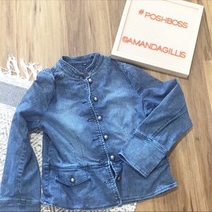 Contrast Vintage Denim Jacket